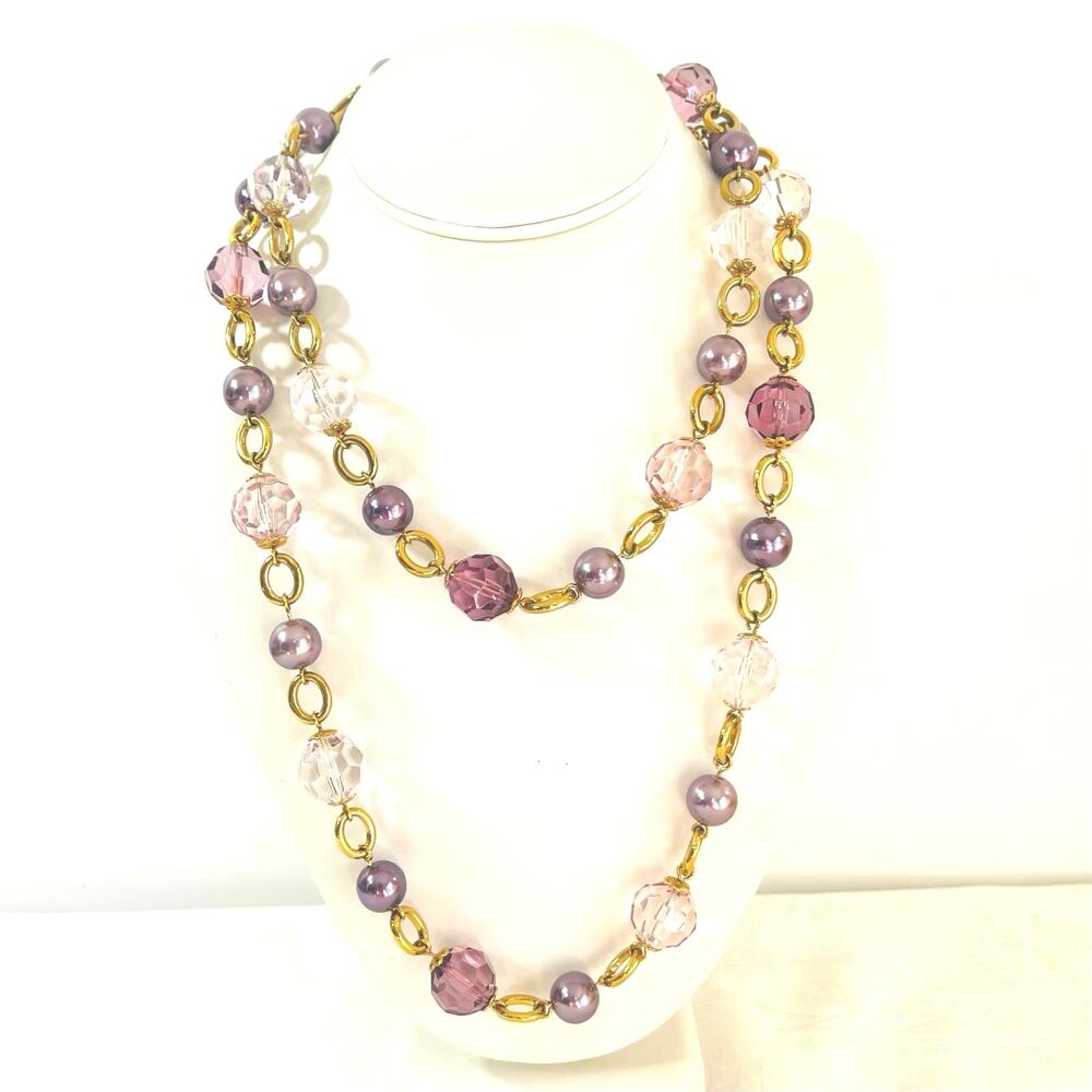 Necklace Bead Faux Pearl Vtg Kjl Kenneth Jay Lane… - image 3